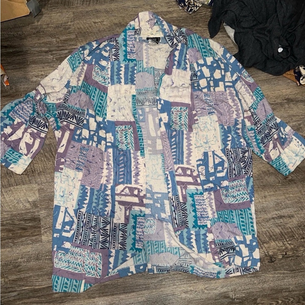 Southern Lady Multicolor Patchwork Casual Shirt